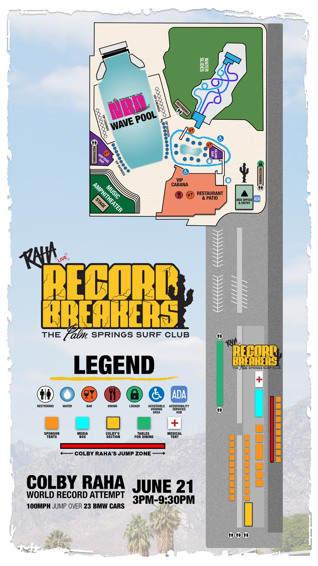 Venue map for the Palm Springs event, story size