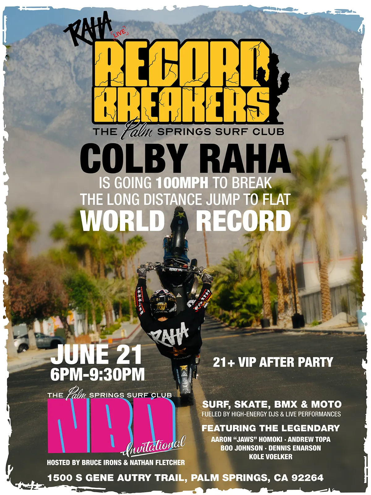 Record Breakers event poster, feed size